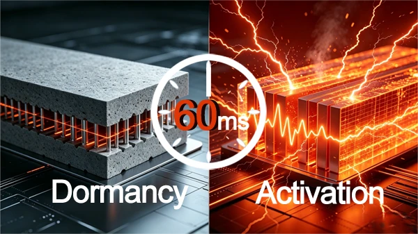 sub-60ms rapid activation curve of high-performance thermal battery